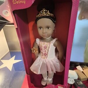 Princess Doll with Pink Dress and Gold Crown